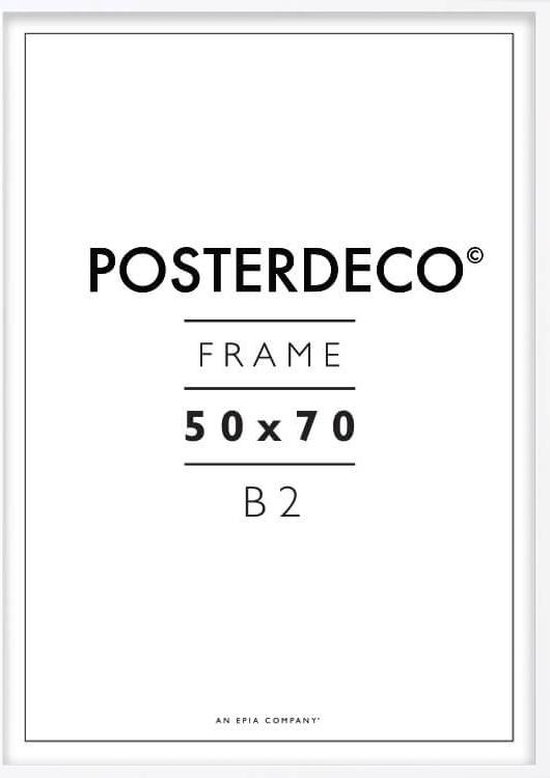 Fotolijst - Posterdeco - Premium Hout - Fotomaat 50x70 - Posterlijst - Fotolijstje - Wit