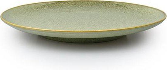 Set van 4 grote porseleinen dinerborden – Ø 27 cm – Olive kleur – voor alle gerechten – 4 stuks - Sanodegusto