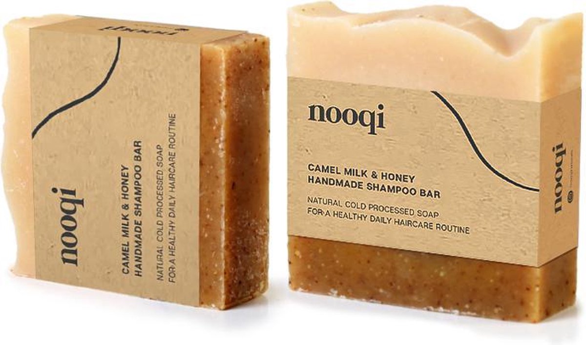 Nooqi - Shampoo Bar - Camelmilk & Honing - Handgemaakte zeep - 100g - Voor normaal tot droog & beschadigd haar - 100% natuurlijk
