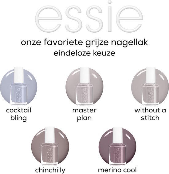 essie® - original - 387 apres chic - grijs - glitter nagellak - 13,5 ml - essie