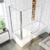 Badscherm met Vouwwand - 2-delig - 110 x 80 x 140 cm