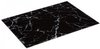 Glazen Snijplank - Snijplanken - Marmer Motief: 40 x 30 cm - UV Gelaagd Glas - Dienblad - Rechthoek- Anti-Slip - Zwart