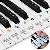 Piano stickers - Leren spelen - Voor beginners - eenvoudig leren spelen - Gekleurde muziek noten - 88 - Keyboard -Voor Witte en zwarte toetsen