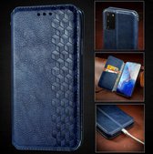 Leren Bookcase voor Samsung Galaxy S20 | Hoogwaardig PU Leren Hoesje | Lederen Wallet Case | Kaarthouder | Portemonnee | Blauw