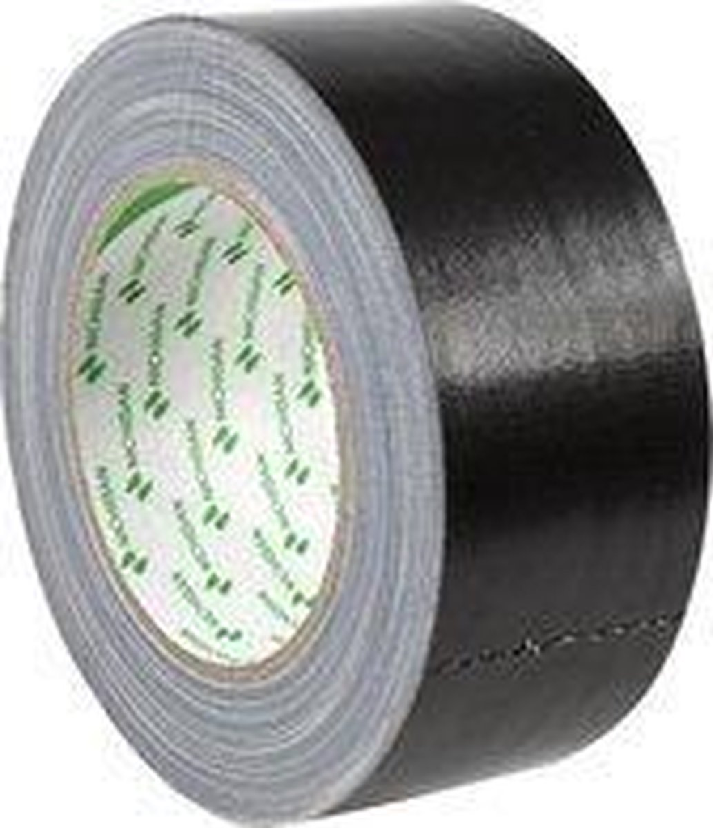 Nichiban 1200 Duct Tape 38mm/25m Zwart - Originele Gaffa Tape Zwart