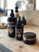 NOVON Barber Club Baard Set - Shampoo & Beard oil & Beard wax - groom je baard in model