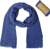 Lange Dunne Sjaal - Kobalt Blauw- 190 x 95 cm (1#)