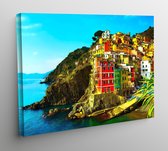 Canvas Cities of Colors Aquarel Riomaggiore - 80x60cm