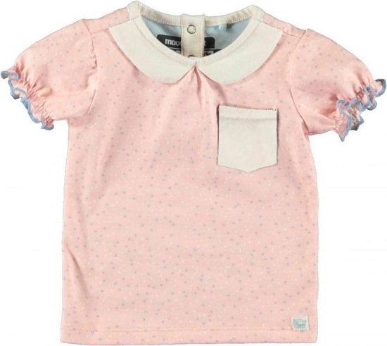 Moodstreet Meisjes T-shirt Collar - Roze - Maat 62