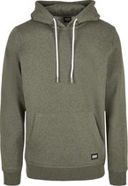 Heren hoodie Basic Melange Hoody darkgreen