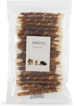 Petstyleliving - Gedraaide sticks met eend - 30 stuks - Hondensnack - Sticks - Kauwstaven - Hersluitbare zak