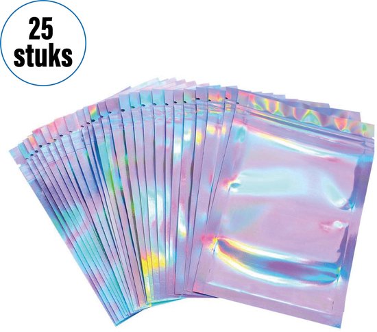 25 stuks verpakking zakjes - Hologram - 14x18cm - Cadeau verpakking - Gift  | bol.com