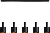 ETH Hanglamp balk Sledge 5x E27 120cm | Zwart