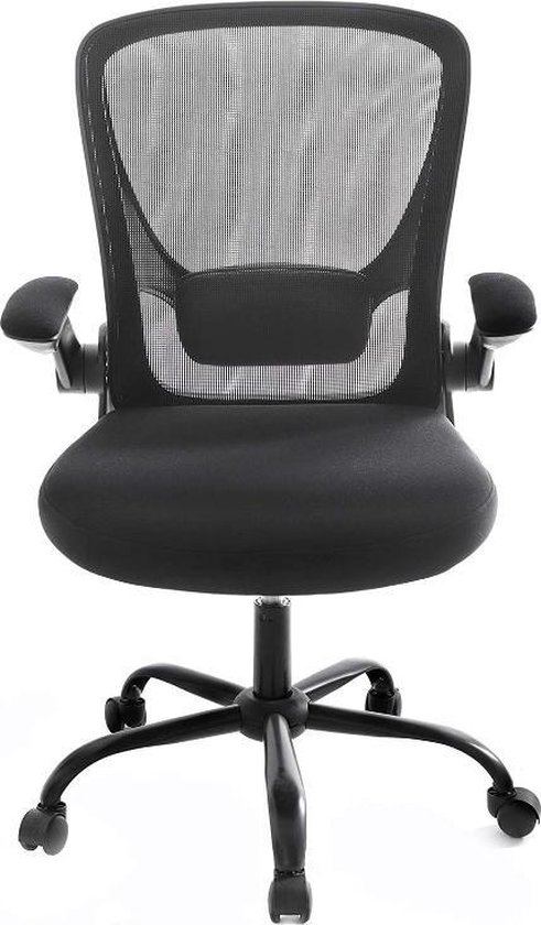 Massage omverwerping Uitroepteken Bureaustoel - Met opklapbare armleuningen - Schuim - Zwart - 66x60x107 |  bol.com