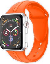 Eyzo Wearablebandje - Siliconen Apple 42 / 44 mm bandje voor de iWatch 1, 2, 3, 4, 5, 6 & SE - Vervangende Horlogeband Oranje