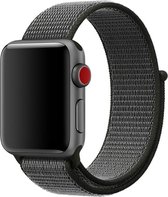Sport loop Geschikt voor Apple watch bandje 42mm / 44mm - Donker groen met grijze band - Geschikt voor Apple watch bandjes
