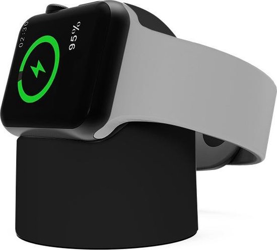 By Qubix oplader voor Apple Watch standaard - Zwart Klik en laadt de Apple watch op. | bol.com