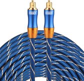 By Qubix ETK Digital Toslink Optical kabel 30 meter - audio male to male - Optische kabel BLUE series - Blauw audiokabel soundbar