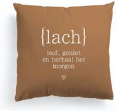 By Romi - Kussen Lach - sierkussen + gratis binnenkussen