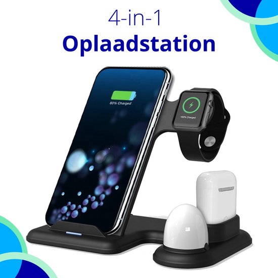 Oplaadstation iPhone - 3 in 1 Docking Station Apple - Snelle Draadloze Oplader iPhone / iWatch / AirPods - Fast Charger - Wireless