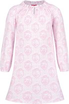 Exclusief Luxueus Kinder nachtkleding Luxe mooi zacht roze Girly Nachthemd van Hanssop met verfijnde rand details en luxe hals verwerking, Meisjes nachthemd, zacht roze bloem print