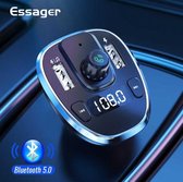 Essager - Carkit - FM Transmitter - FM Transmitter Bluetooth - Auto - Autoradio - Autolader - Adapter - Bluetooth - SD Kaart - Muziek - Zwart
