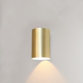 Wandlamp Brody 1 Goud - Ø7,2cm - LED 4W 2700K 360lm - IP54 - Dimbaar > wandlamp binnen goud | wandlamp goud | muurlamp goud | led lamp goud | sfeer lamp goud | design lamp goud