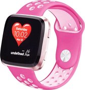 Shop4 - Geschikt voor Fitbit Versa Bandje - Siliconen Roze