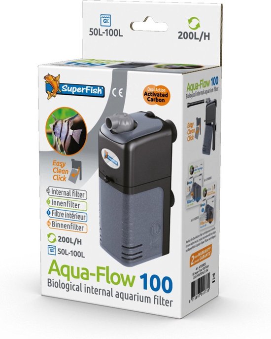 SuperFish AquaFlow Dual Action 100 - Aquariumfilter - 200 L/H