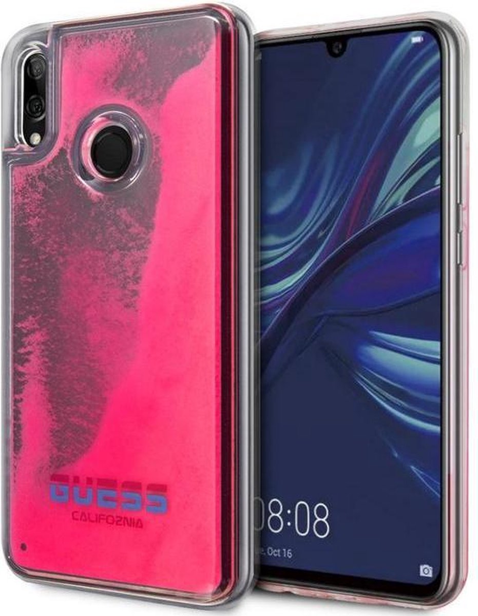 Guess Liquid Glow in the Dark Hard Case - Huawei P Smart 2019 - Roze