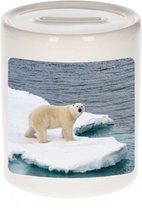 Dieren ijsbeer foto spaarpot 9 cm jongens en meisjes - Cadeau spaarpotten ijsberen liefhebber