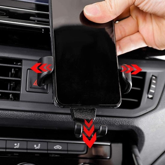 Autohouder telefoon smartphone -Smartphone mobile car phone holder - Handsfree bellen-Universele telefoon houder voor in de auto(ventilatie rooster) - (360 graden draaibaar)  Verstelbaar - Apple iPhone - Android-