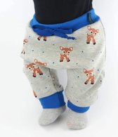 Handgemaakte dikke fleece winterbroek met hertjes - Love You Deerly - 62-68