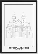 SKAVIK Sint Servaas Basiliek - Maastricht - Poster 30 x 40 cm - zonder lijst