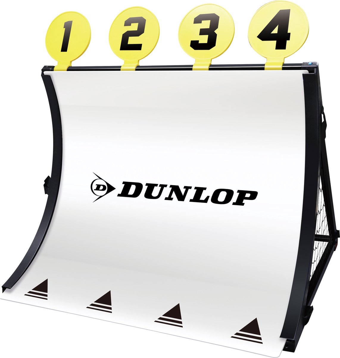 Dunlop Voetbaldoel - 4-in-1 - Met Voetbal, Pomp, Schietschijven en Haringen - 78 x 75 x 58 Cm - Dunlop