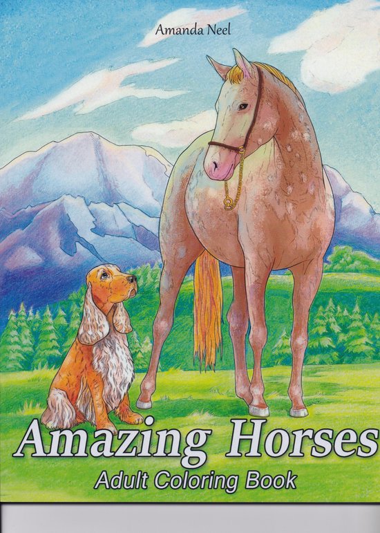 Amazing Horses Adult Coloring Book - Amanda Neel | bol.com