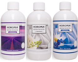 Wasparfum Horomia | set 3 x 500 ml Aromatic lavender, White, Blue fior di loto
