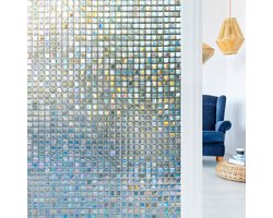 Simple Fix Raamfolie - 60x200cm - Zonwerend - Anti Inkijk - Statisch - Plakfolie Zelfklevend en Isolerend - HR++ folie - Decoratiefolie - Regenboog - Glas in Lood