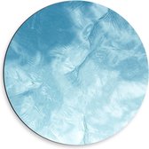 Dibond Wandcirkel - Lichtblauw Water - 50x50cm Foto op Aluminium Wandcirkel (met ophangsysteem)
