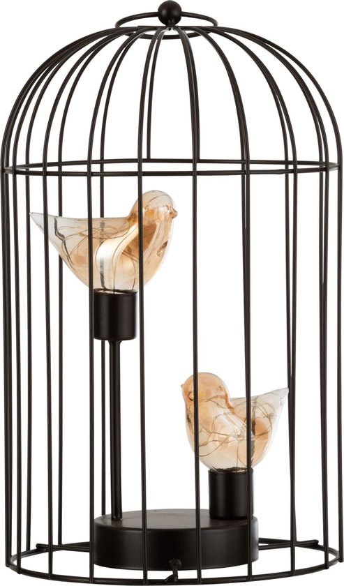 Lampe J-Line Led Cage à Oiseau Iron Brown Medium | bol