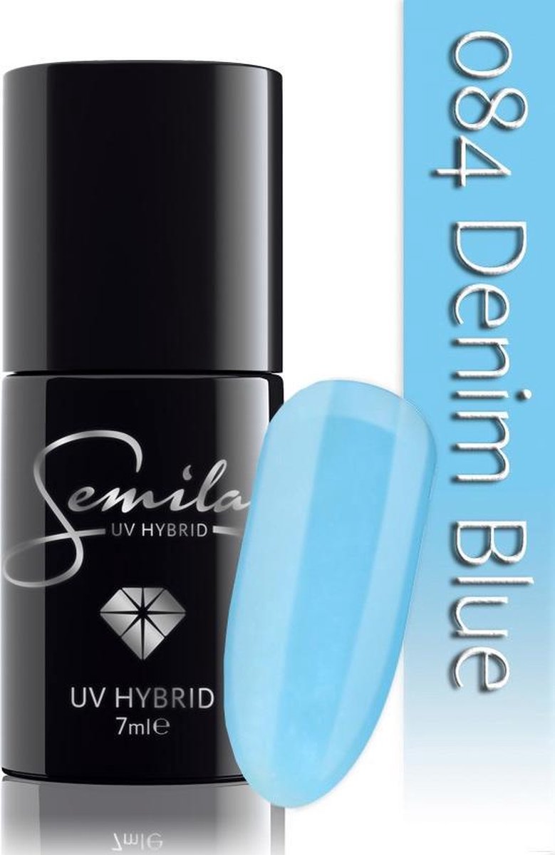 084 UV Hybrid Semilac Denim Blue 7 ml.