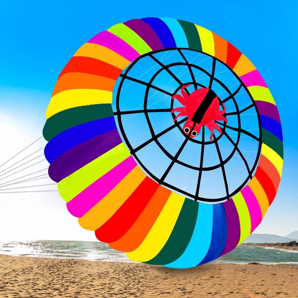 Pro Care SUPER SIZED Conception de toile d'araignée Parachute Kite. Taille  2 mètres de... | bol.com