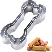 Hondenbot uitsteekvorm voor het uitsteken van koekjes deeg of het maken van hondenkoekjes - RVS bot