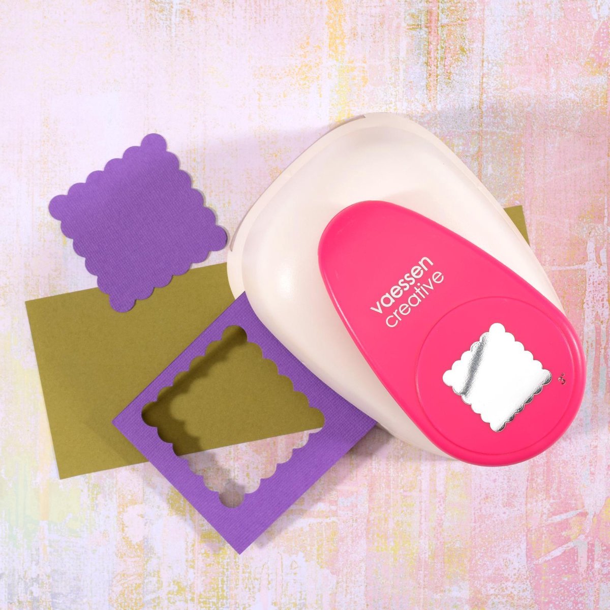 Vaessen Creative Vierkant motiefpons, 5,4 x 5,4 cm, stans