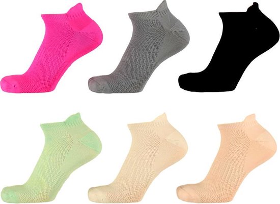 Ladies Sport Chaussettes basses taille couleurs assorties 36/41