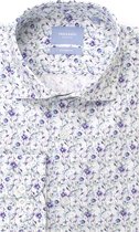 Tresanti Heren Overhemd Bloem Print Linnen Widespread Tailored Fit - 42