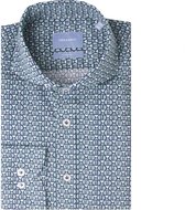 Tresanti Heren Overhemd Groen All-over Print Cutaway Tailored Fit - 43