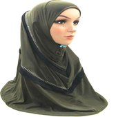 Leger groen hoofddoek, Mooie hijab.