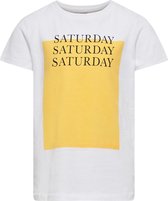 Kids Only t-shirt meisjes - geel - KONweekday - maat 122/128