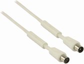 Nedis CSGB40010WT50 Coaxkabel 100 Db Iec (coax) Male - Iec (coax) Female 5,0 M Wit